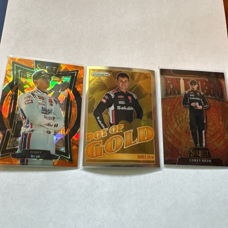 3 COREY HEIM 2025 PANINI PRIZM RACING NASCAR Cards /POT OF GOLD / En Fuego / Ice