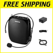 Portable Voice Amplifier with Wired Microphone Headset