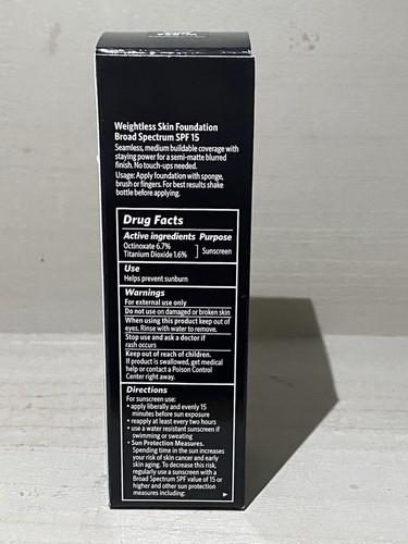 Bobbi Brown Weightless Skin Foundation SPF 15 (W-96 Warm Walnut)1 oz NIB - Picture 6 of 6