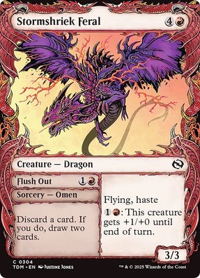 Showcase STORMSHRIEK FERAL // FLUSH OUT x4 mtg NM-M Tarkir Dragonstorm 4 Common