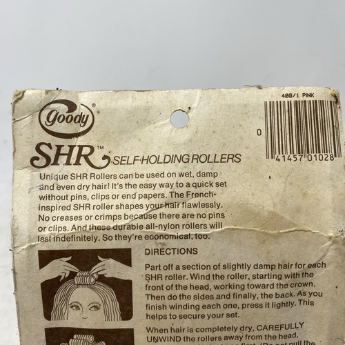 Vintage Goody PINK Hair Rollers! Self Holding! Unique old retro! OG Packaging - Picture 8 of 15