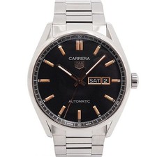 Tag Heuer Carrera Day Date quadrante nero lancette oro 41 mm automatico 158592410 [U]
