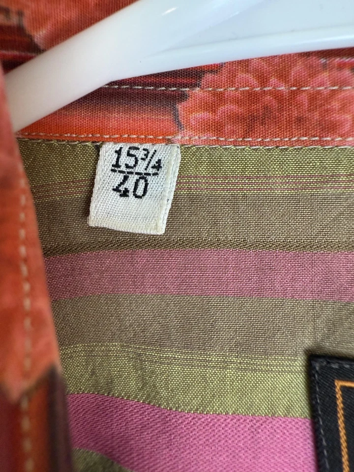 Camisa Niformis Para Hombre Grande 15 3/4 40 Rayas Hecha en Italia Puños Únicos Vestido Botón Foto 4 de 4