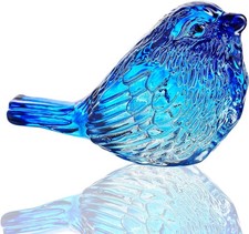 Blue Glass Bird Figurines Bird Gifts for Bird...