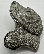 Labrador Retriever Lab Head Dog Fine PEWTER PIN Art USA Made 1998 GG Harris 450B