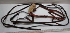 Vintage Covered Chain Noseband Hackamore W/ Headstall - Flat Reins 1224253