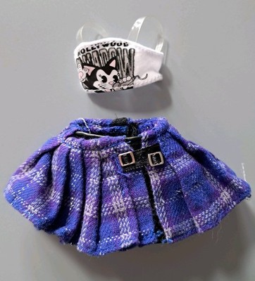 Rainbow Shadow High Puppenkleidung. Uma Vanhoose Serie 1 toll karierter Rock und Top