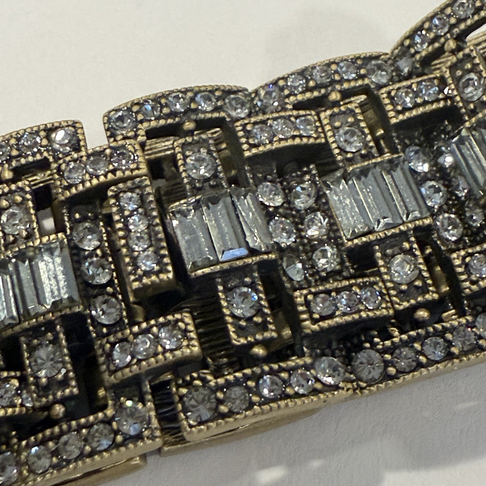 Heidi Daus Rhinestone Wide Statement Bracelet Gra… - image 12