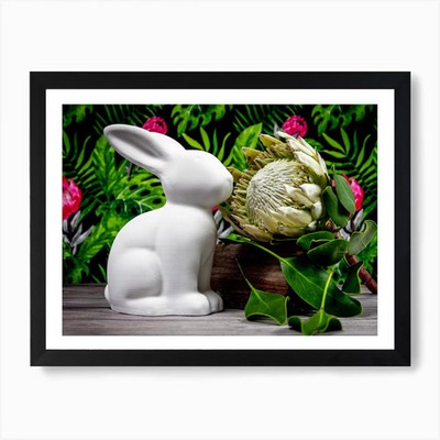 Osterhase 76 Kunstdruck gerahmt Wandbild Poster Leinwanddruck Bild