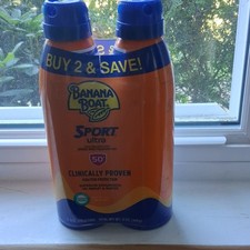 Banana Boat Sport Ultra SPF 50 Broad Spectrum Spray, Water Resistant 2x6 oz