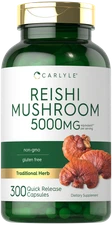 Reishi Mushroom Capsules 2500mg | 300 Count | Non-GMO | by Carlyle