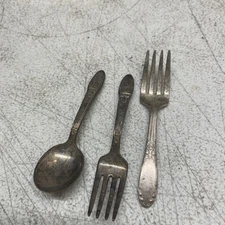 Vintage Antique Baby Forks  & Spoon