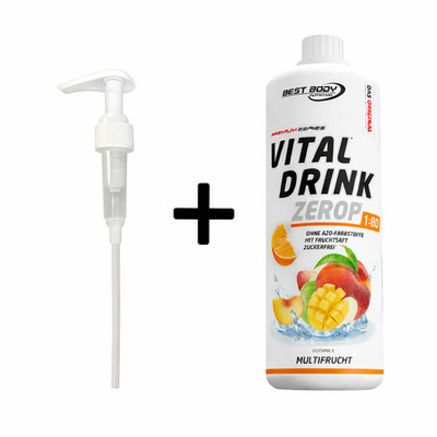 Best Body Vital Drink 1000ml Flasche Mineraldrink Konzentrat + Dosierpumpe