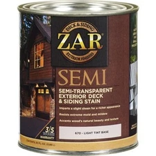 Zar 67012 Qt Light Base Semi-Trans Deck & Siding Stain