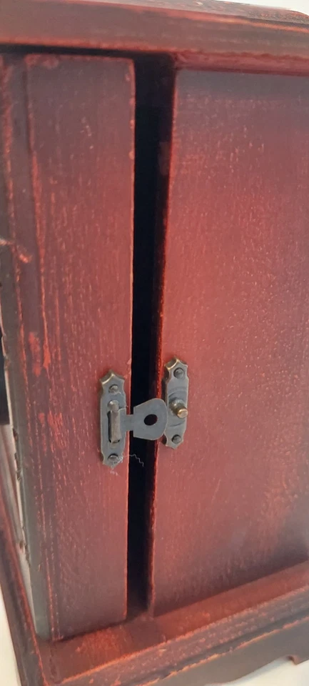 Reloj Abrigo Cuarzo Madera Grano Latón Mango Estilo Vintage Mesa ¡Escondite! Foto 4 de 4