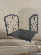 Lither Fireplace Log Holder Firewood Rack Metal Decorative 17x12x12 New