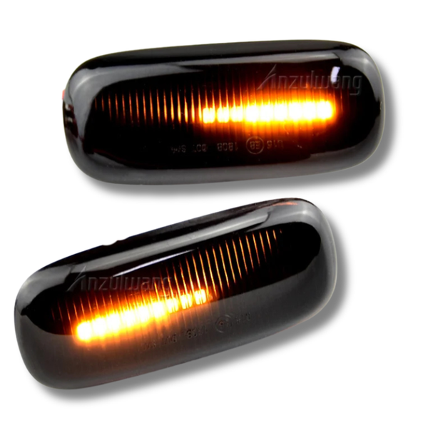 Audi A2 LED Dynamic Seitenblinker Set Schwarz 00-05 Links Rechts Paar-image