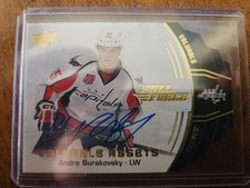 ANDRE BURAKOVSKY AUTOGRAPHED & JERSEY CARDS CAPITALS BLACKHAWKS 4 CARDS ROOKIES