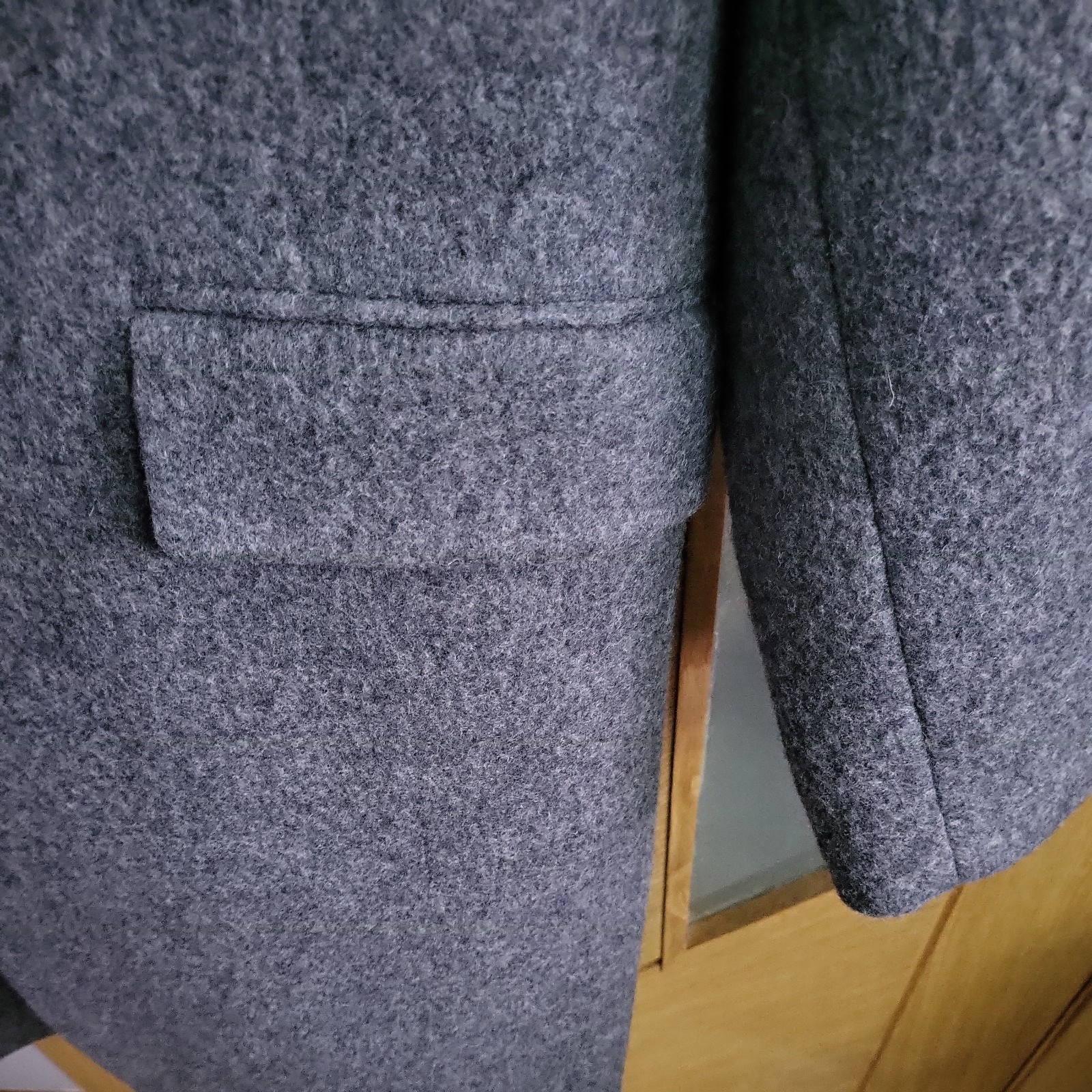 American Vintage Manteau Men's Coat lqrge grey Wool RRP £375 image 5