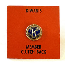 Kiwanis International Vintage Lapel Pin Service Club Member Pin Original Card