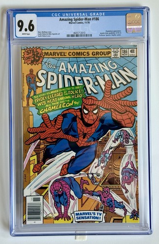 AMAZING SPIDER-MAN 186 * Bronze Marvel * CHAMELEON * CGC 9.6
