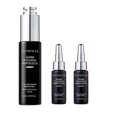 Dominas Hyper P-Toning Ampoule Ex 20ml + 7ml x 2 Facial Glow Hydrating Serum Set