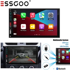 7" Single Din Car Radio Stereo CarPlay Android Auto Touch Screen FM BT USB AUX