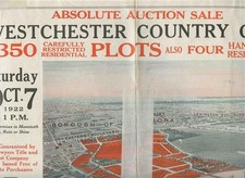 Westchester Country Club Absolute Auction Brochure Bronx County New York 1922