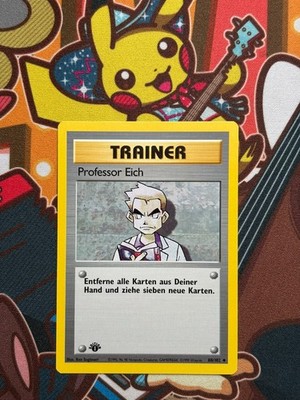 Professor Eich 1. Edition 88/102 Base Set deutsch Pokemon Karten NM-EX