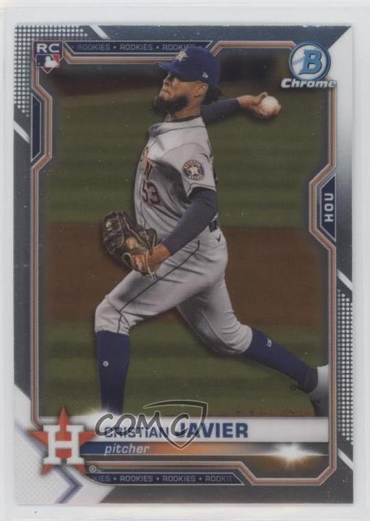 2021 Bowman Chrome Cristian Javier #80 Rookie RC 6b4