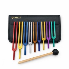 NS Crafts® 9pz Set Forchetta Tuning Solfeggio Non Ponderata Chakra Guarigione Meditazione