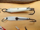 antique bone fishing lure lot with Pflueger Muskill tandem spinner and Pflueger — photo 2