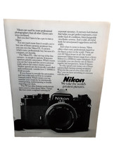 Nikon FE 35mm SLR Camera 1981 Vintage Print Ad Nikkor 50mm Lens Photography