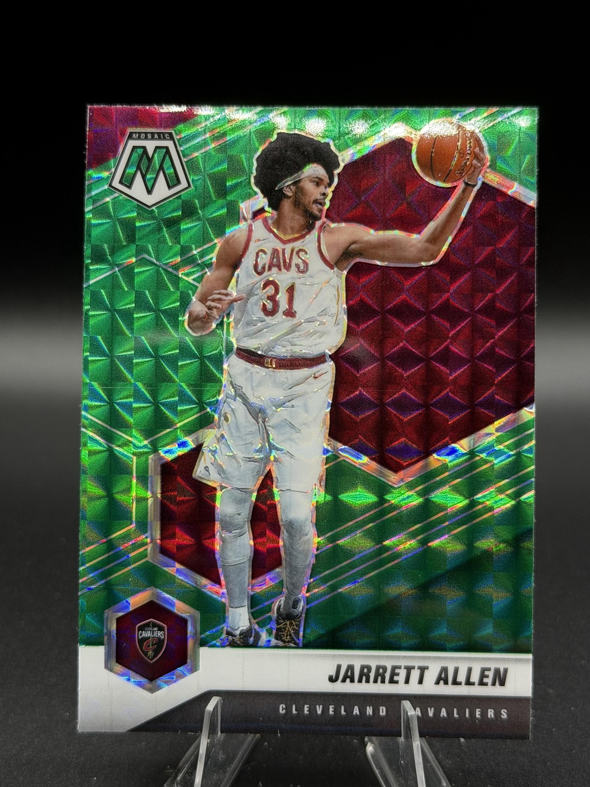 2020-21 Panini Mosaic #197 Jarrett Allen Mosaic Green Free Ship NM+