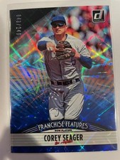 2019 Donruss Franchise Features Blue #FF7 Corey Seager V Brendan Rodgers #43/249