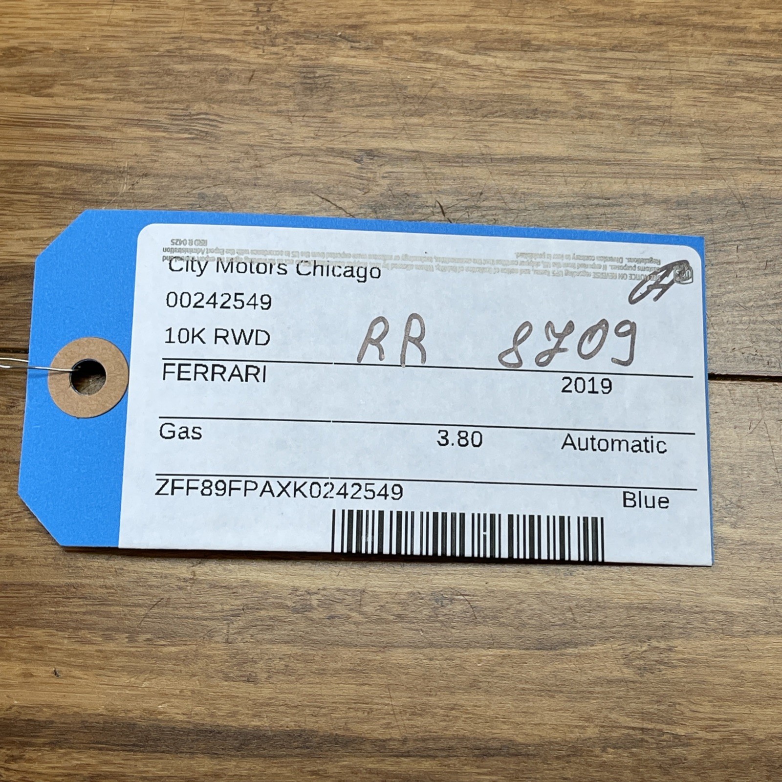 2017-2020 Ferrari Portofino F164 Rear Right Upper Quarter Panel Trim OEM *NOTE*
