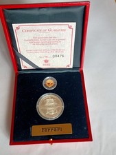 Ferrari Monete Oro Argento Coins Gold Silver Congo Certificato Garanzia Bolaffi
