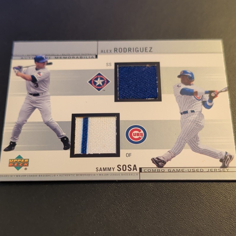 Upper Deck 2002 Alex Rodriguez/Sammy Sosa Combo Game-Used Jersey #CJ-RS