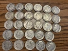Lot of 28 Roosevelt 90% Silver Dimes Pre 1959, 1940 & 1950s, Free shipping