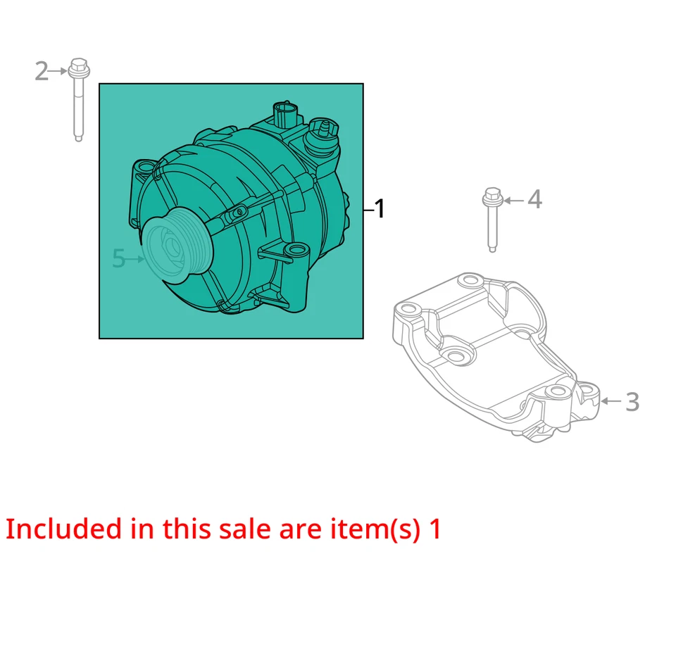 Alternador Ford F-250 Super Duty 2017-2022 200 amperios usado OEM Foto 3 de 4
