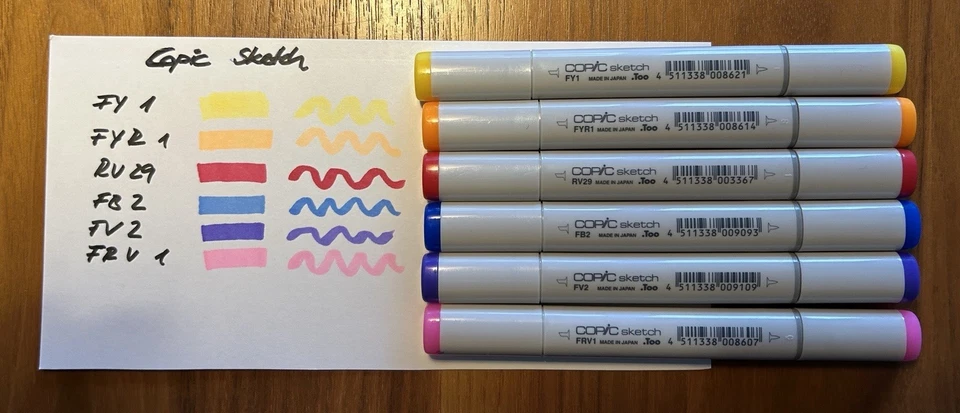 Copic Sketch Marker Im Set - 6 Farben wie neu - Bild 2 von 2
