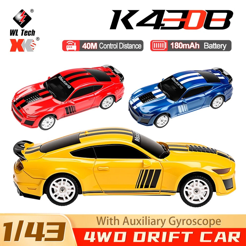 Wltoys K4308 RC Drift Car 1/43 4WD 2.4G with Auxiliary Gyro Racing/Drifting Tire - Image 2 of 4