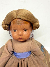 Unidentified France 1946 Composition Stuffed Body Oil Cloth Dress Kathe Kruse??