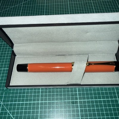 Jinhao Cent. 100 Red Orange 18k Gold Plated Nib fountain pen - Generic Gift Box!