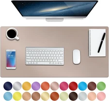 Boutilon Leather Desk Pad Protector,Non-Slip Mouse Pad,Laptop Desk Pad,Office Mo