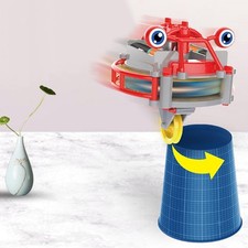Wire Walking Wheelbarrow Tumbler Robot Toy Light-Up