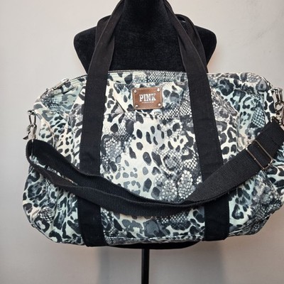 Victoria's Secret Y2k Bag Cheetah Print Zippered Duffle Weekender Overnight