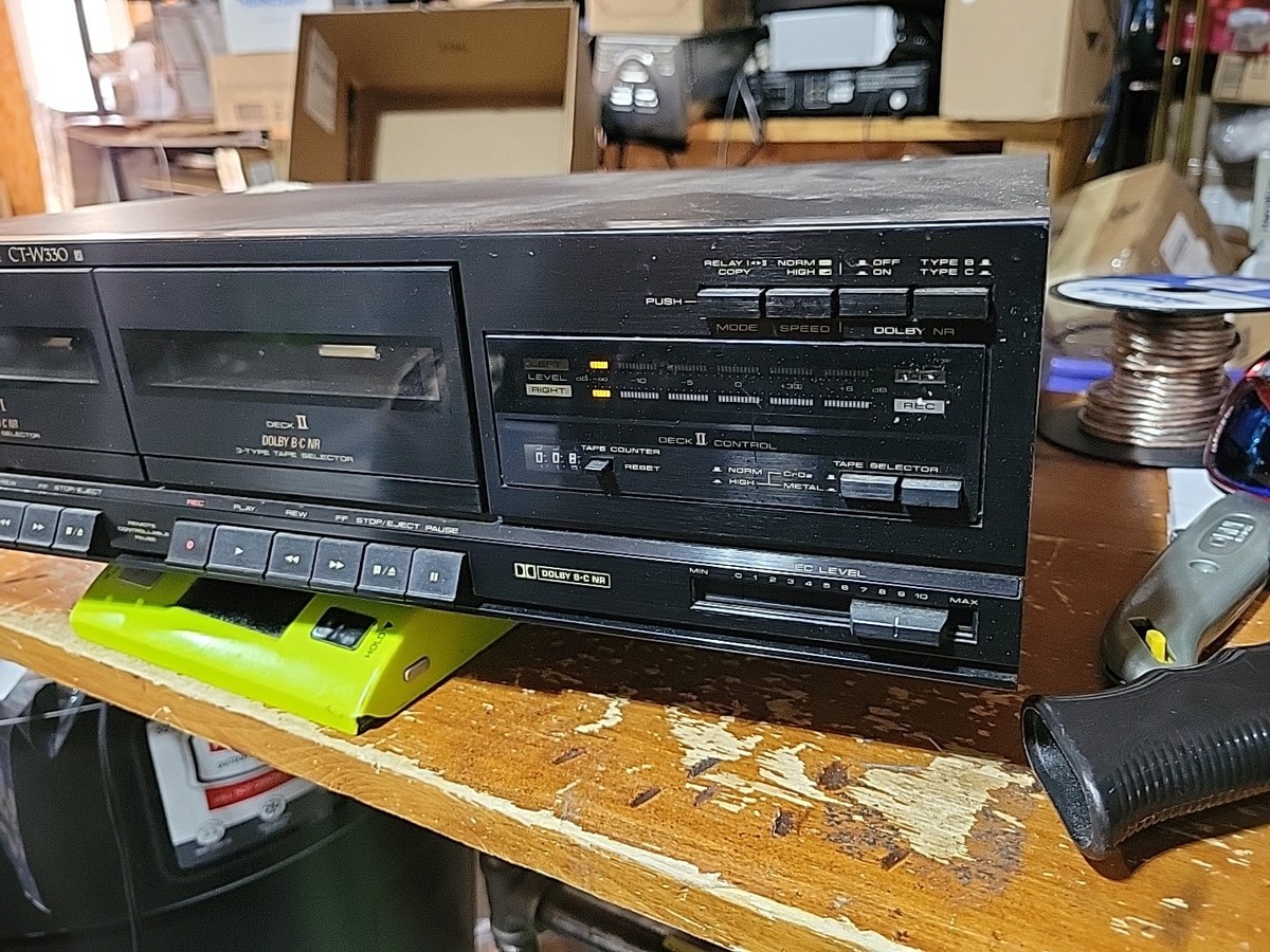 Pioneer Ct-w330 Vintage Stereo Dual Cassette Deck Tested for sale