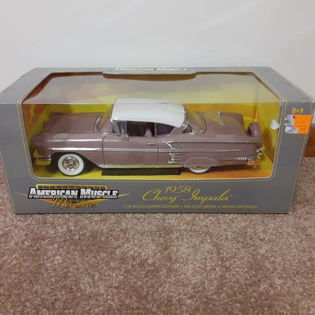 mineo様　ERTL CHRYSLER・Chevrolet1/18 ERTL American Muscle Memories 1958 Chevy Impala 1:18 Diecast Rose