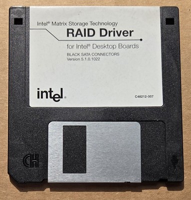 Intel Matrix Storage RAID/AHCI Driver Floppy Disk 5.1.0.1022 for Intel Desktop